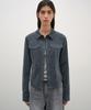 INSILENCE WOMEN Corduroy Snap Shirt Charcoal