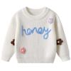 Høst og Vinter Håndbrodert HONEY Baby Base Strikket Genser Genser Barnegenser
