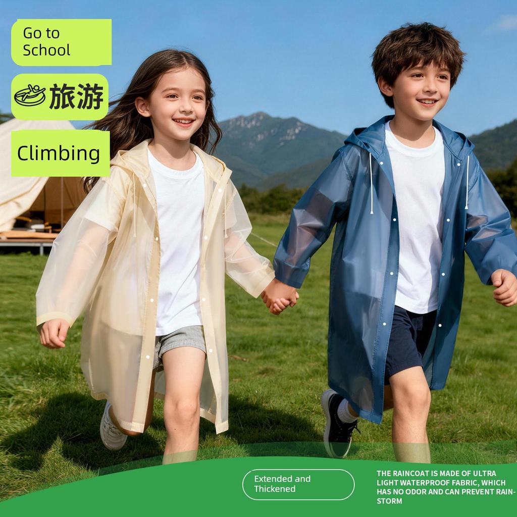 Children's Disposable Thickened Portable Raincoat for Outdoor Hiking and Travel, Specially Designed for Kindergarten and Elementary School Students