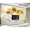 Wallpaper Golden Flower Swan Lake Jewelry Wall Mural Tv Backdrop Living Room Bedroom 3d Wallpaper Mural