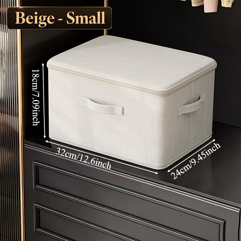 Extra Large Stackable Oxford Fabric Storage Bins with Lids, Foldable Closet Organizer Boxes for Clothes and Blankets, Space-Saving Heavy Duty Wardrobe
