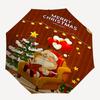 1pc Merry Christmas! Automatic Opening/Closing Umbrella with Foldable Design, 8-Bone Iron Frame, Outdoor Umbrella, Festive Gift for Fans, Travelers, D