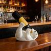 Creative Plastic Bear Bottle Rest For Displaying Wine In Kitchen Living Room Or Countertops Area Animal Home Decors