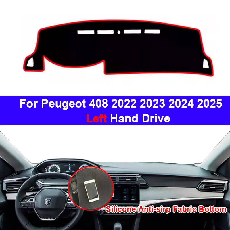 Silicone Non-Slip Car Auto Dashboard Cover For Peugeot 408 2026 2026 2026 2026 Dash Mat Carpet Cushion SunShade Accessories