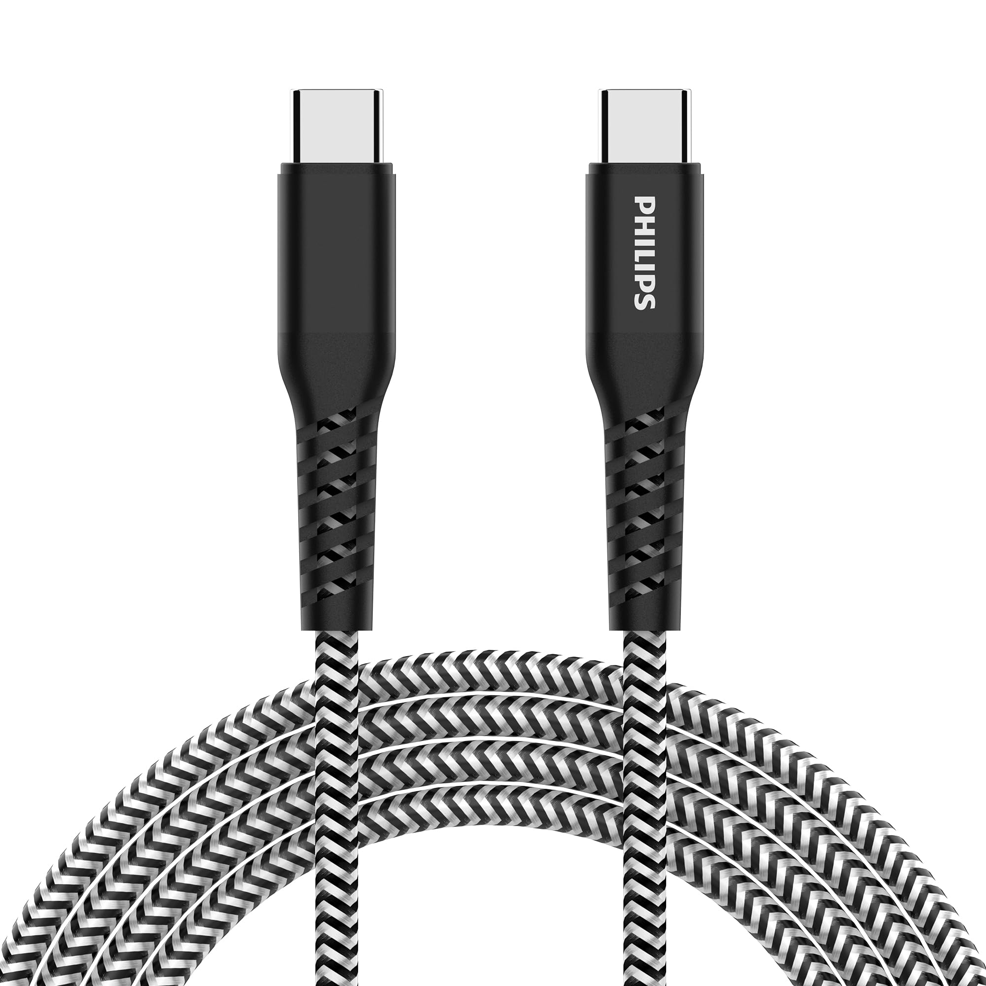 

Philips to C PD100W Быстрая передача данных Совместим с устройствами, такими как смартфоны и 2-метровый кабель USB-C, Зарядка, Высокоскоростная передача, Сверхпрочный, USB-C