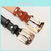 Women Fashion Pu Leather Belt With Pin Buckle For Casual Wear And Pants