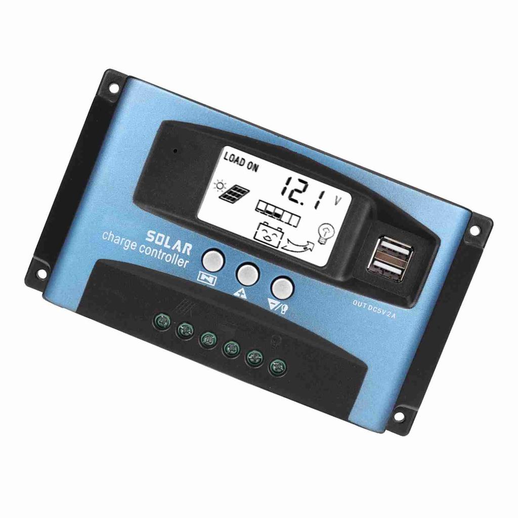 MPPT 50A Solarladeregler Dual-USB LCD-Display 12V 24V