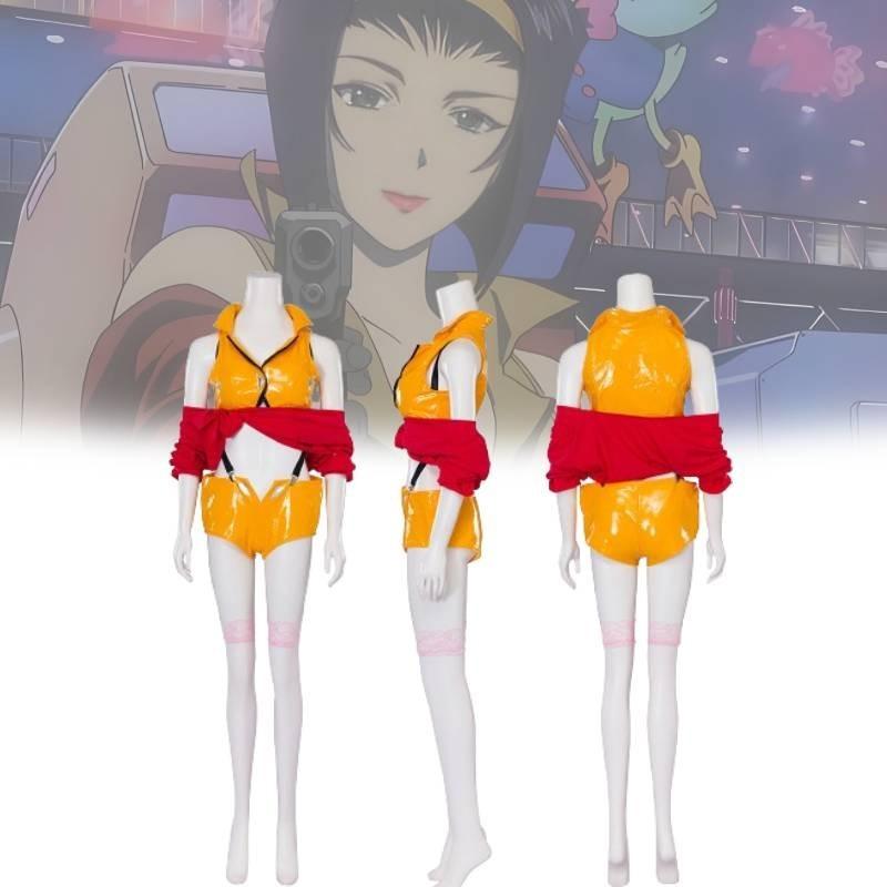Costume de Faye Valentine Cowboy Bebop en polyester pour des expériences de cosplay détaillées