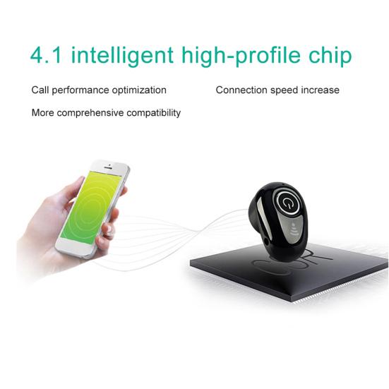 S650 1Pc Mini In-Ear Wireless Bluetooth-compatible Stereo Earphone Button Control Headset