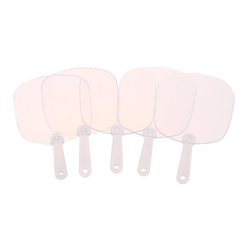 50Pcs Mini Transparent Plastic Hand Fan Diy Painting Small Clear Fan Lightweight Reusable Craft Fan For Kids Handmade Party Gift
