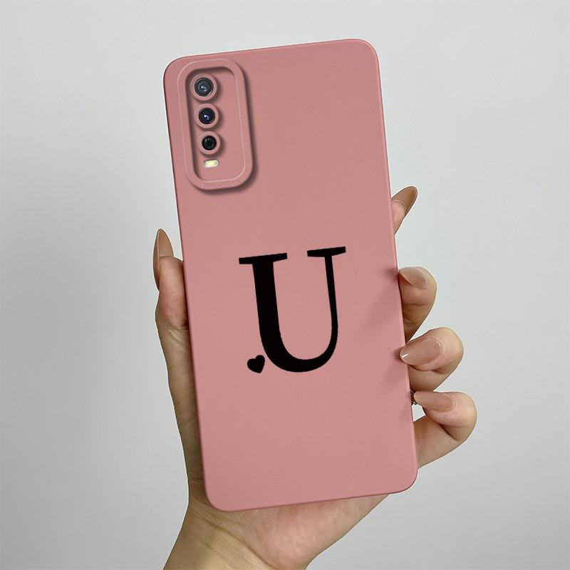 For Vivo Y20 Case Vivo Y20s Y20I Y20SG Y20G Phone Case Vivo V2029 V2027 V2032 Case Luxury Letters Square Shockproof Back Cover