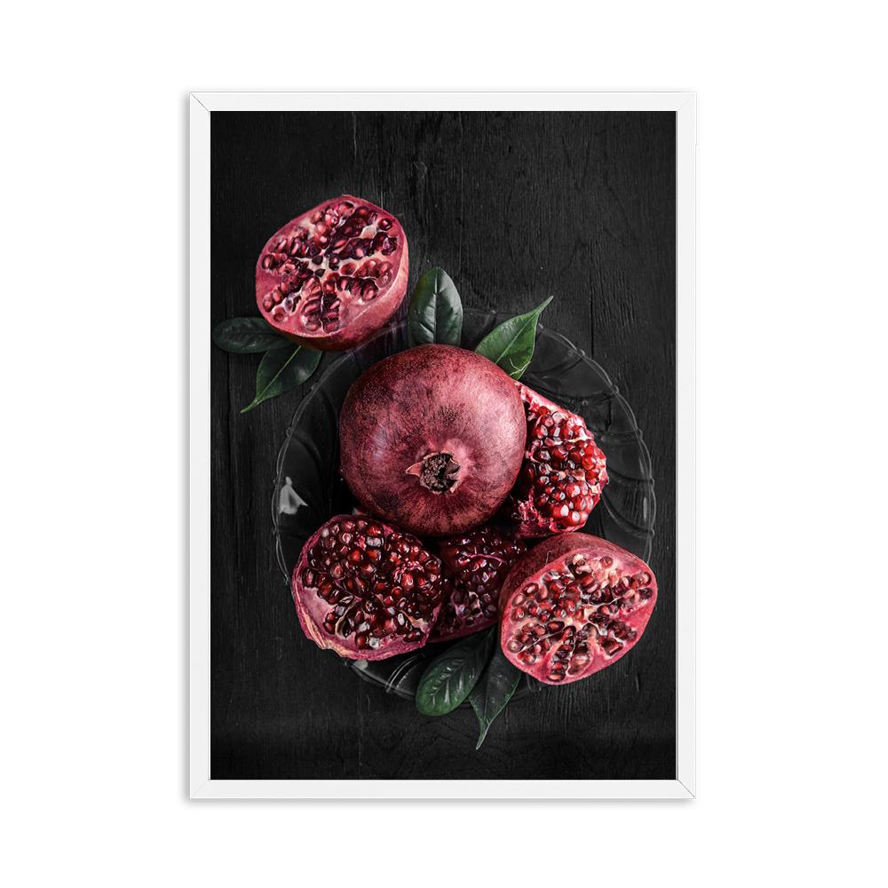 Food Kitchen Poster Pomegranate Blueberry Wall Art Canvas Print Painting Picture Nordic Restaurant Home Decoration Mural Cuadros