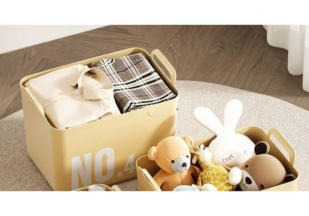Cream-Style Storage Box for Daily Sundries, Home Socks, Dorm Room Desk Organization