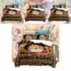 High Definition Digital Printed 3-piece Bedding Set For Us Size Bed Sheet