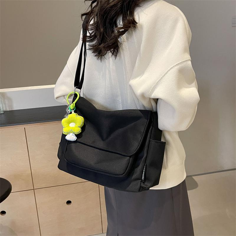 Women's School Messenger Bags For Women Shoulder Ladies Designer Handbag Solid Large Capacity Casual Canvas Shoulder Female Bags
