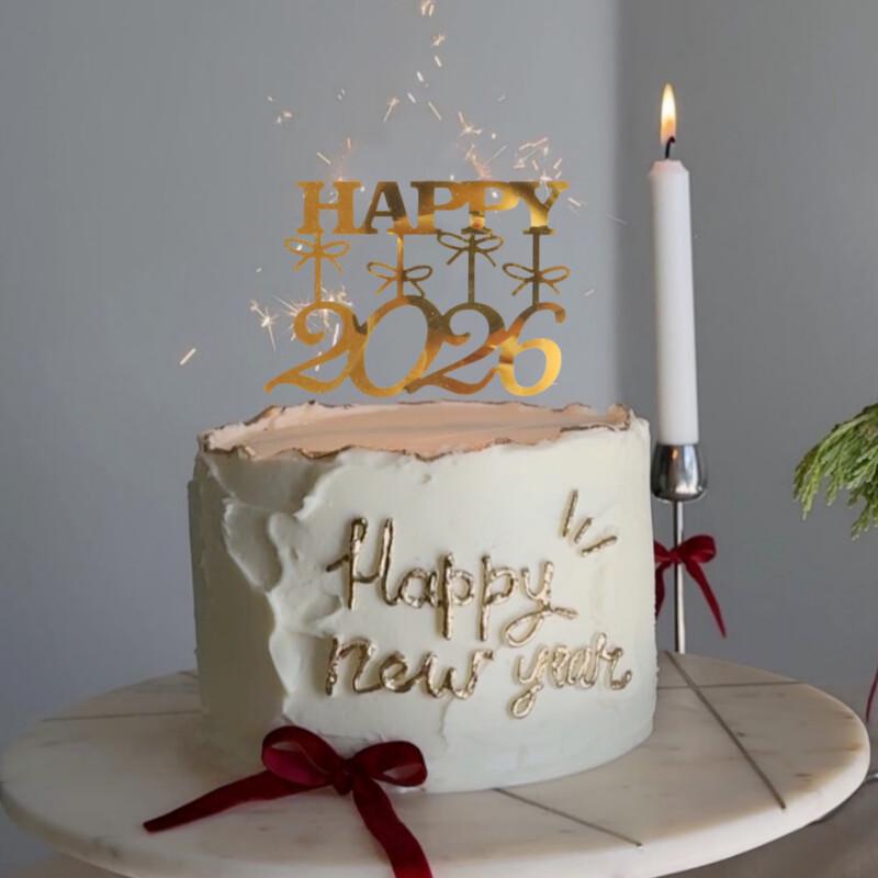 New Year Acrylic Cake Toppers