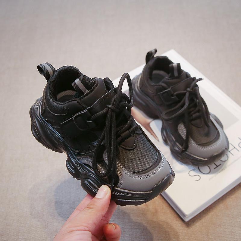 Spring and autumn new non-slip children's dad shoes girls sports shoes fashion middle and older children's girls running shoes