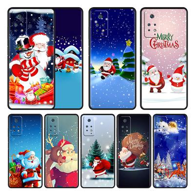 Téléphone Pour Redmi Étui Note 11 10 9 8 7 8T 9T 9S Pro 9C 9A 10C K40S K50 K50i Ultra Silicone Souple Coque Arrière Mignon Noël Père Noël