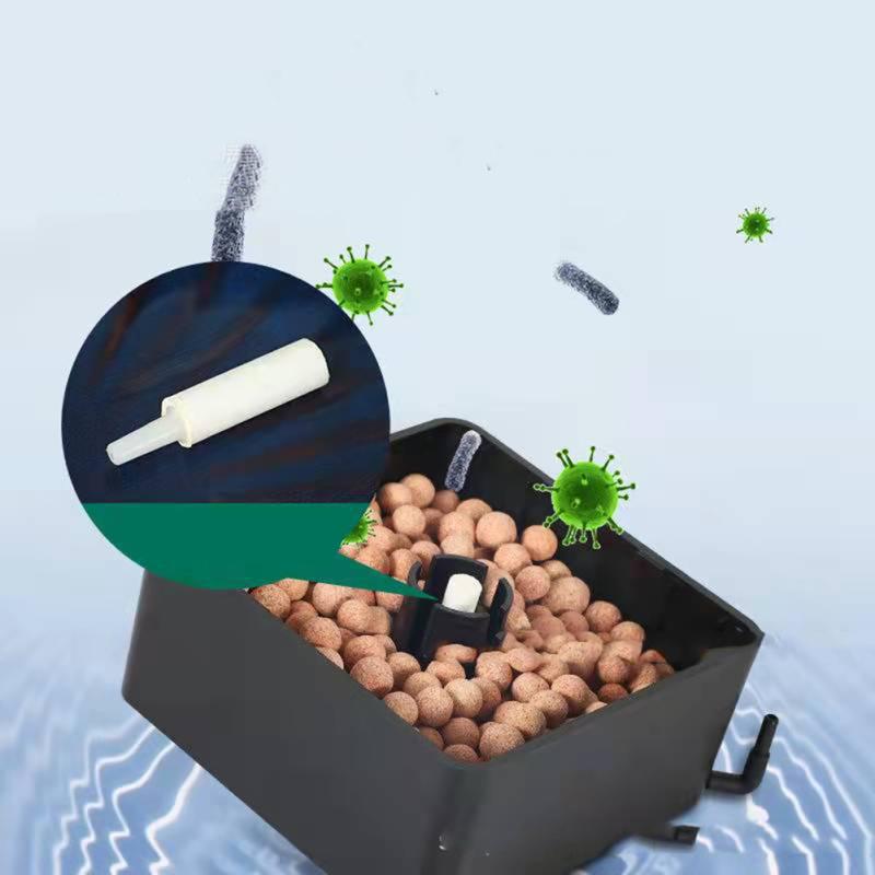 Filtru cu burete 3-în-1 Pompă de aer Filtrare biochimică Echipament de purificare a apei pentru pești de acvariu