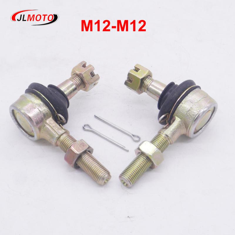 1 Pair M12-M12 LH & RH Thread Steering Tie Rod Ends kits Fit For ATV UTV Buggy Quad Bike Parts