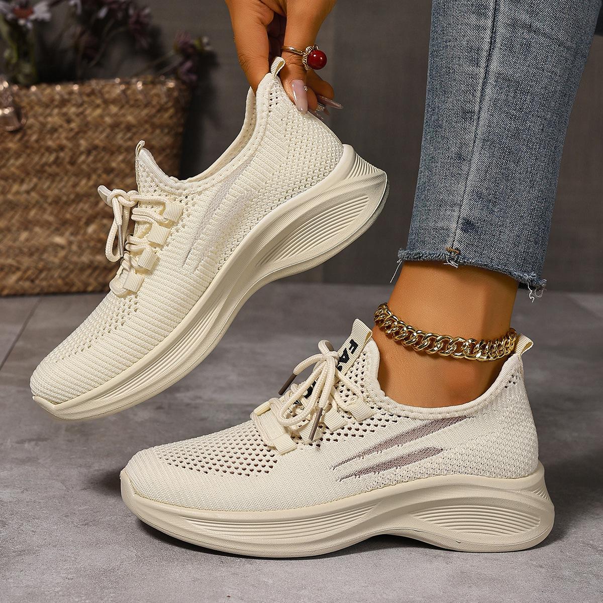 

Women s shoes new fashion sports shoes flying woven mesh shoes shallow casual shoes light shoes children s comfortable single shoes 41