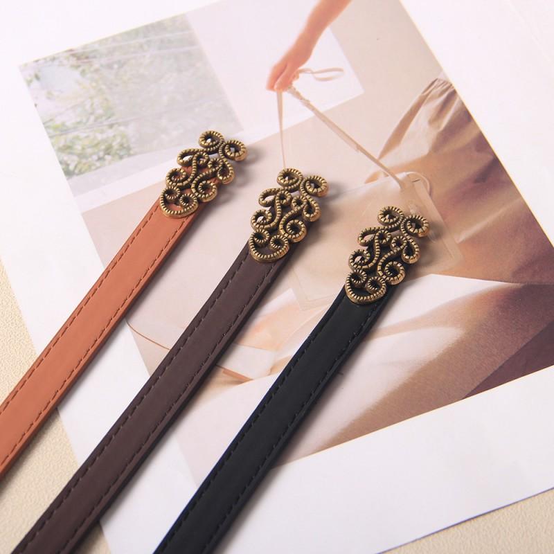 Womens Slim Adjustable Waist Belt With Alloy Buckle Sweater Dress Casual Office Wear