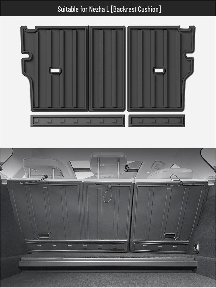 Custom All-TPE Floor Mats for 24 Nezha L Car Models, Including Trunk and Seat Backrest Mats.