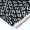 Living Room Rug In White/ecru-black Cotton 190x290