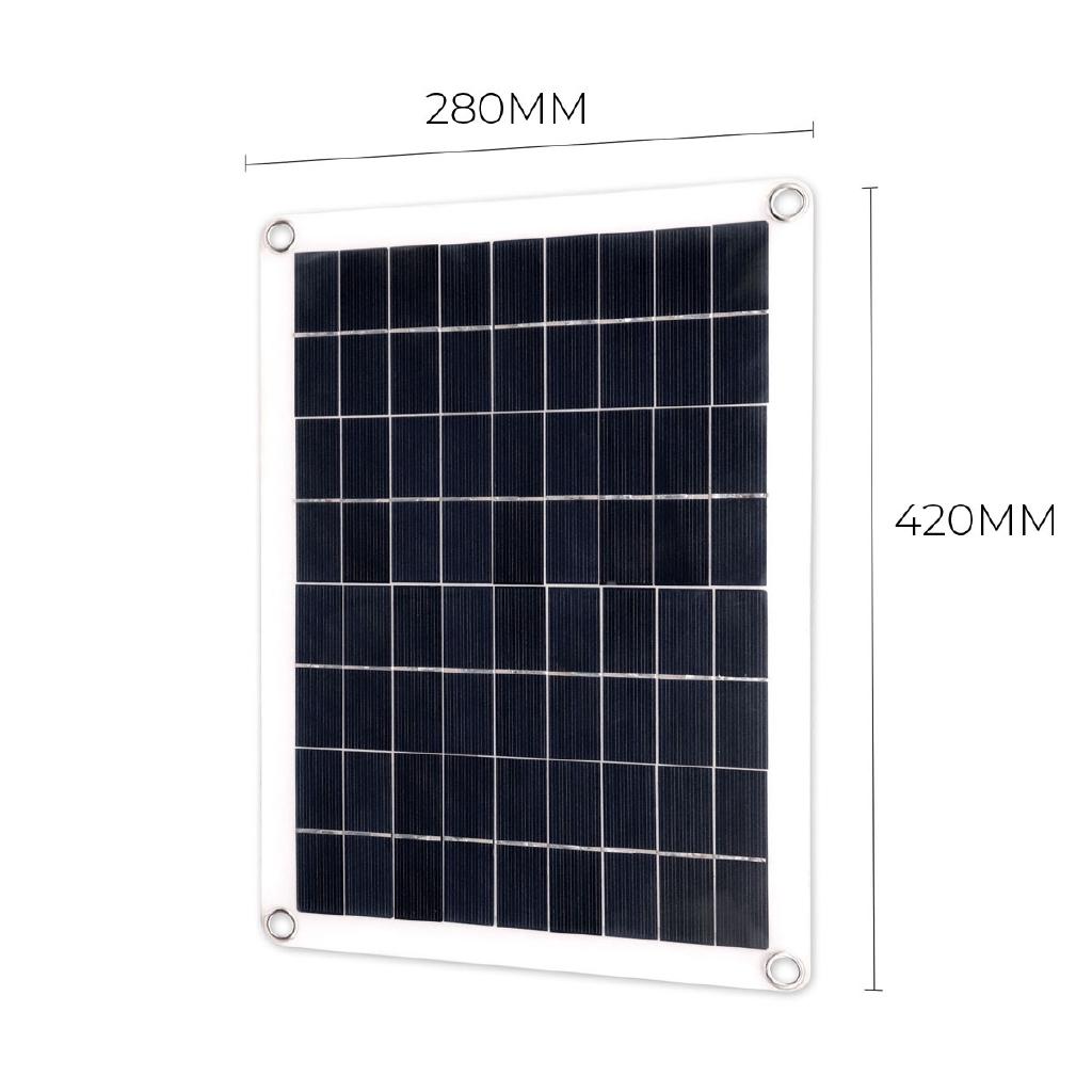 Dual USB Solar Panel with LED Lamp 18V & 10A USB Solar Regulator Charger Controller for Car Outdoor Camping Light