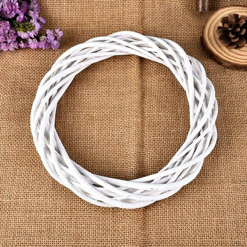 1Pc Flower Wreath Circle Flower Arrangement Window Dressing Practical Wedding Festival DIY Flower Garland Door Hanging Easter