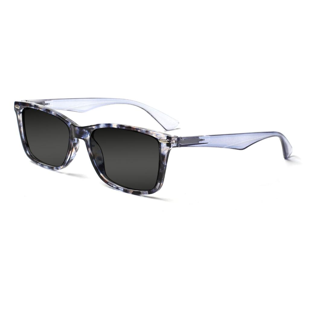 TUREZING Reading Glasses for Women Men Fashion Gray Lens Sunglasses Outdoor Travel Sunshade Prescription Eyewear