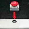 1Pcs 3D Printed Fire Missile Toilet Button Extender – Durable Plastic, No-Drill, Classic Design, Bathroom Upgrade