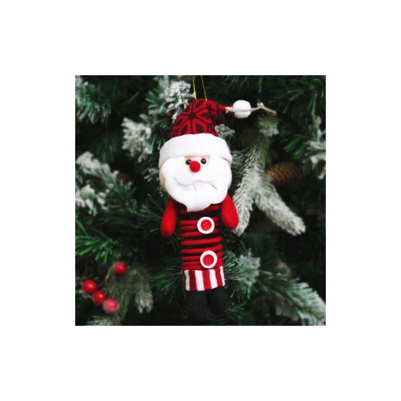 Christmas Decor Santa Snowman Reindeer Fabric Swinging Ornament For Holiday Tree