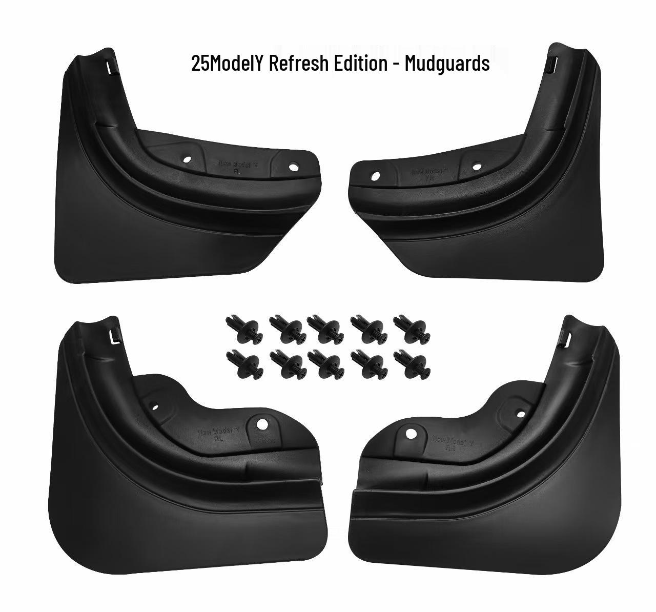 Tesla Model 3/Y Mudguards: No Drilling Needed, Protects Front & Rear Tires