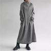 YUANYUAN Houndstooth Docking Knit Long High Long Color High Check Loose For Office Winter One Size Fits Women's Dress, Dress, Dress, Length, Neck,