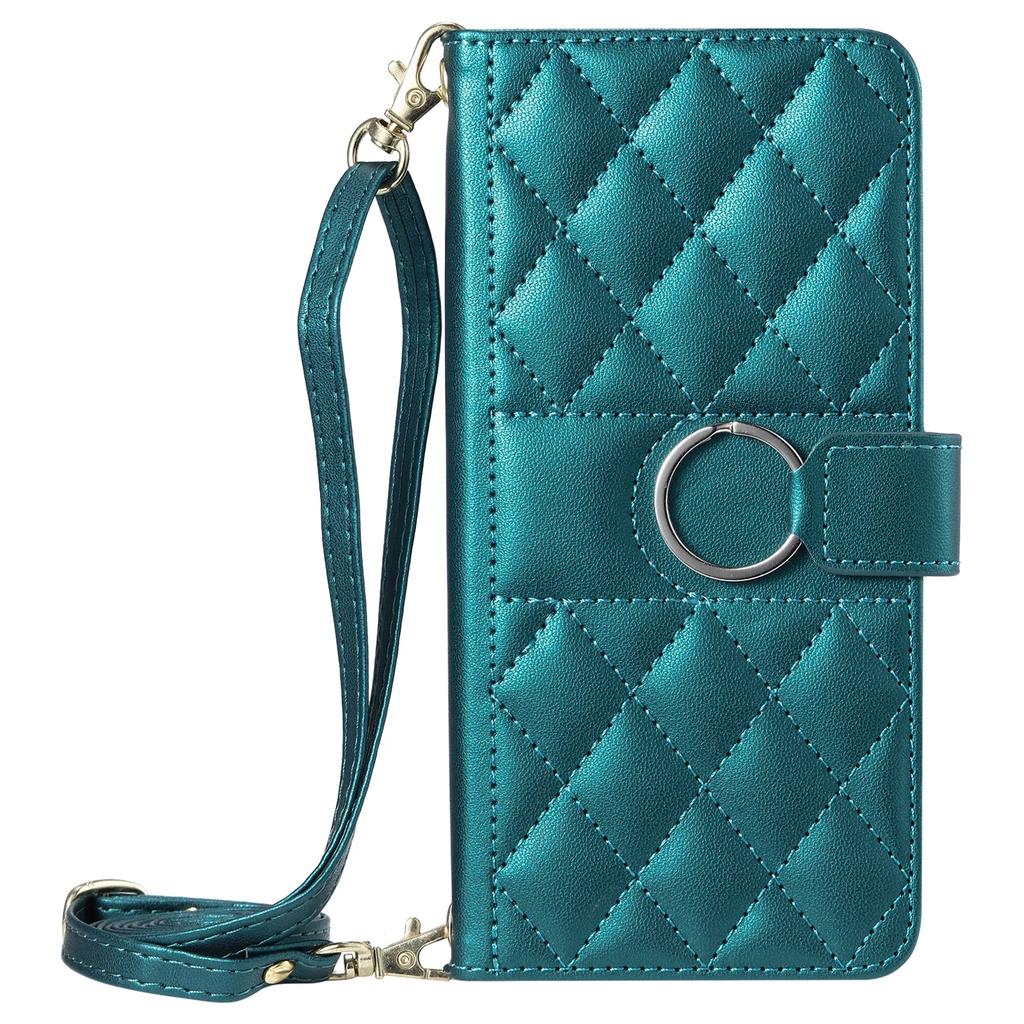 Long Lanyard Flip Leather Phone Case for Xiaomi Mi 15 Ultra 14T 13T 12T 11T Pro 5G Checked Pattern Wallet Card Bag Cover Coque