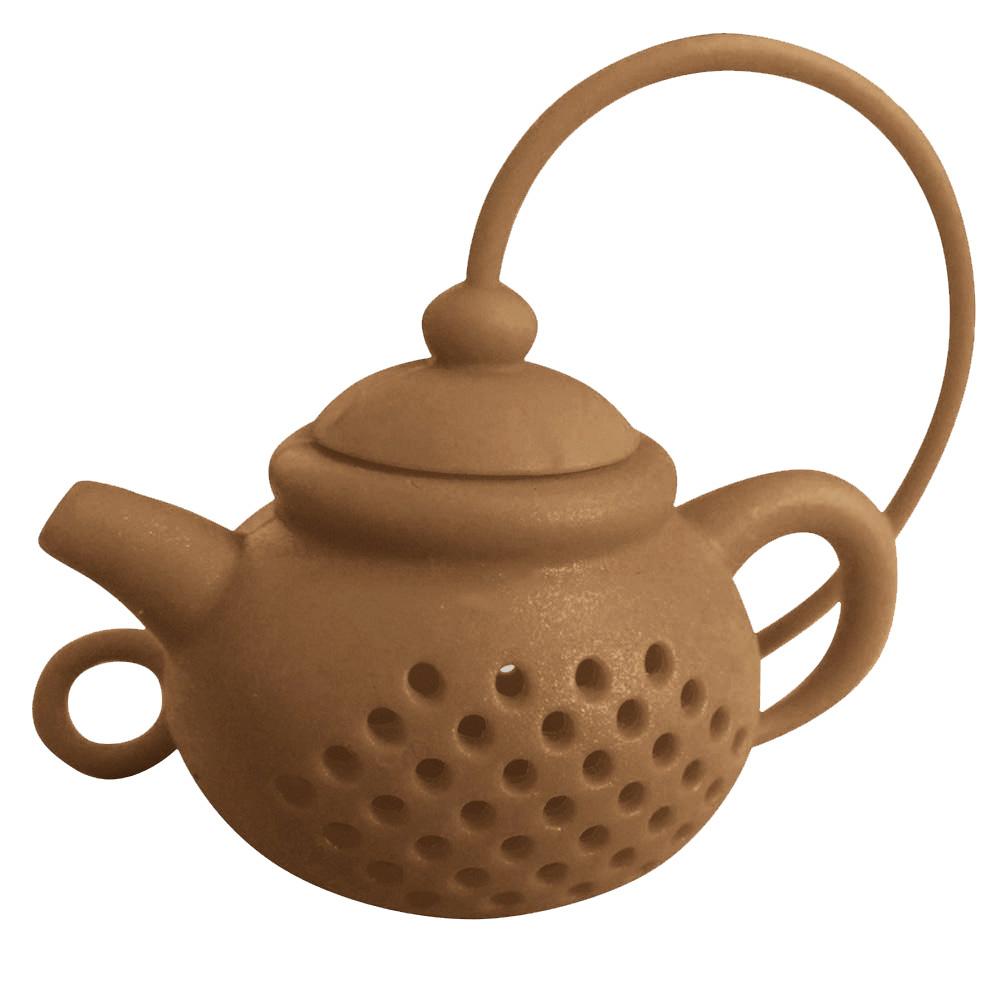 Teapot Shape Tea Infuser Reusable Silicone Tea Filter with Long Handle Tea Steeper for Loose Leaf Tea Spices and Seasonings