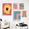 Modern Tame Impala Wave Rainbow Poster Wall Art Print Abstract Color Line Graphic Head Canvas Painting Picture Living Room Decor