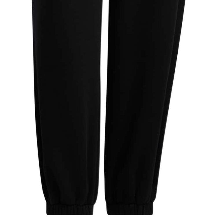 adidas Logo Print Elastischer Bund Bündchen Sporthose Damen Unterteile Schwarz IB2723