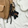 Yogodlns New Leather French Bulldog Pendant Heart Braided Rope Pendant Personalized Bag Pendant Accessories
