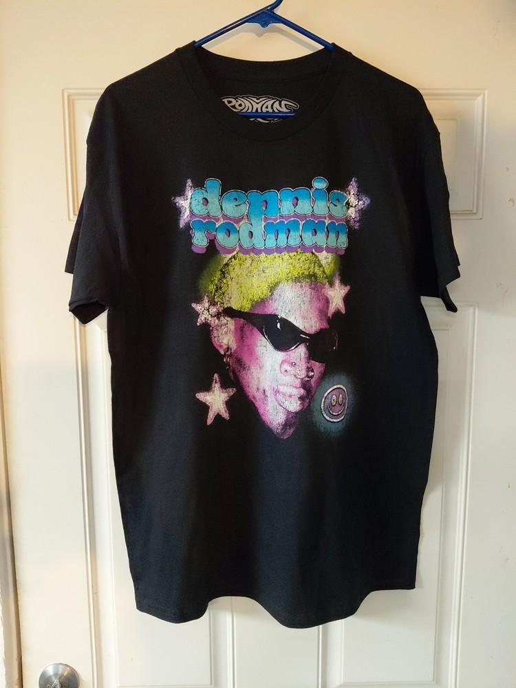 Dennis Rodman T Shirt Black Adult S 27 Collar To Bottom 21 Pit To Pit  Unisex T-Shirt S