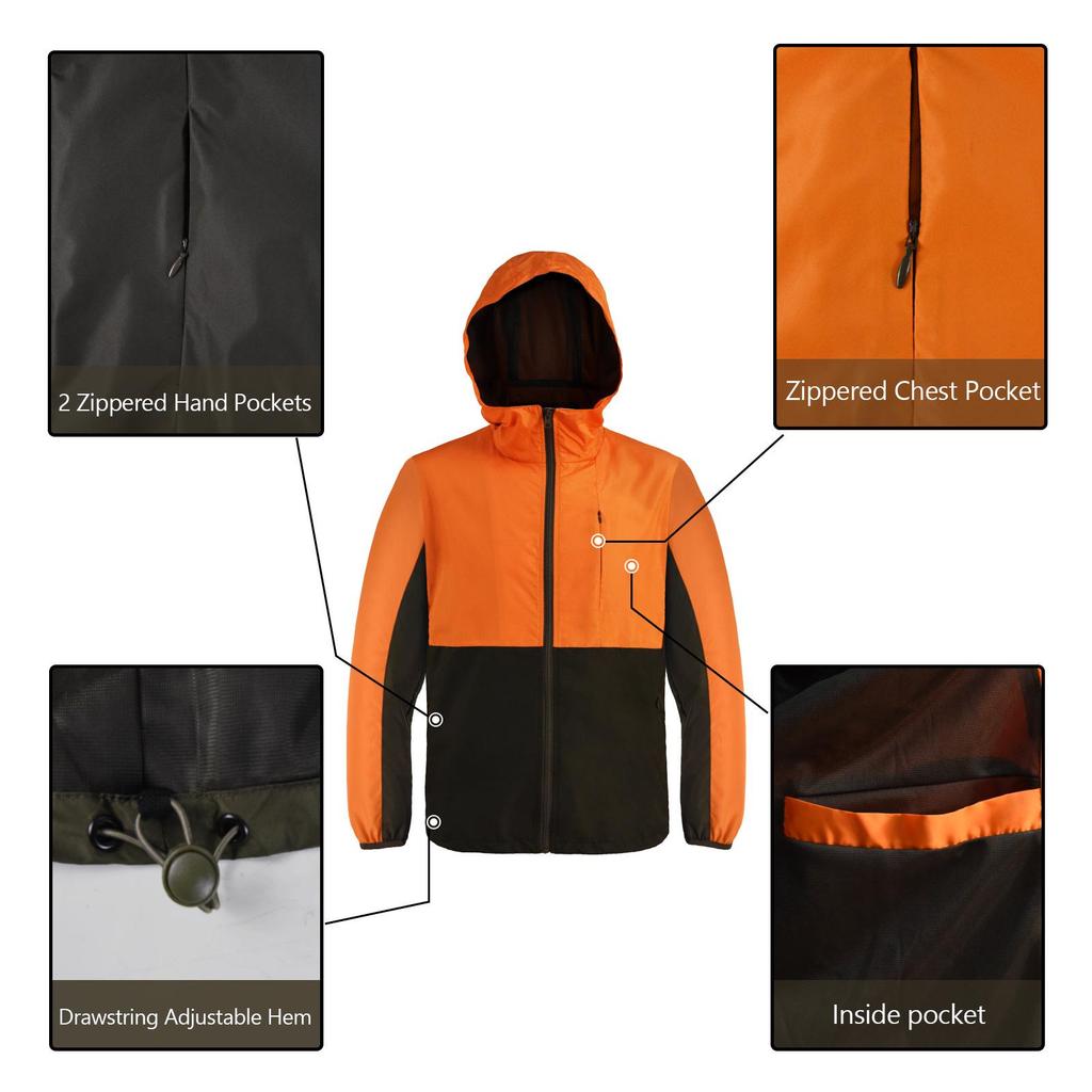 Men's Lightweight Camouflage Windbreaker: Windproof & Waterproof Jacket for Hunting, Fishing, Hiking, and Camping