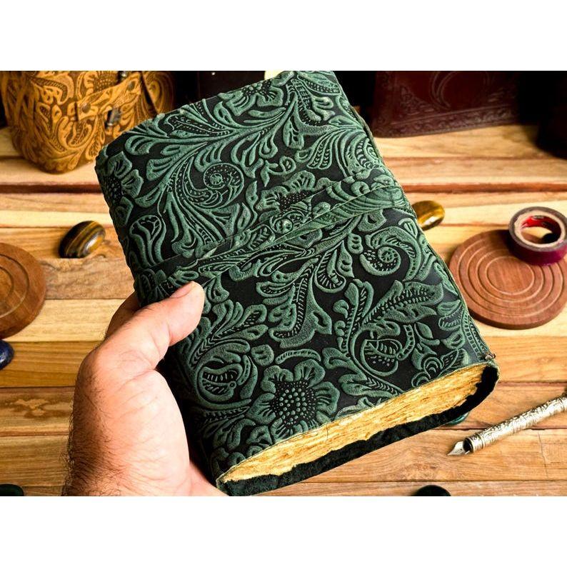 leather Journal Genuine Leather Notebooks For Men Women - Beautiful Journal For sketches Traveling book Blank Spell Grimoire Notebook