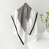 New 91cm silk scarf women's satin chain imitation silk large square scarf high-end spring and summer shawl