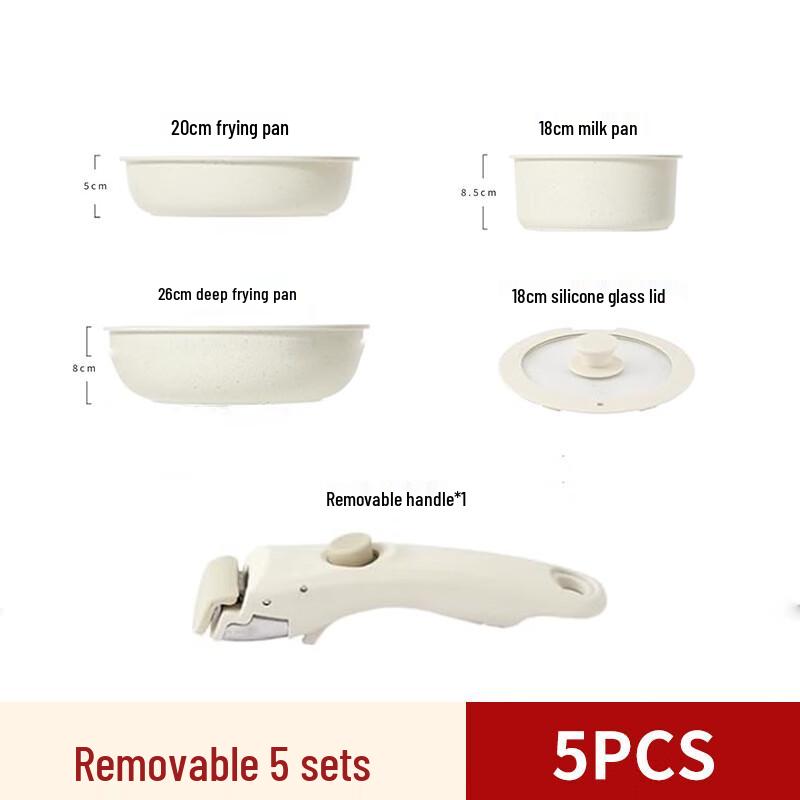 Xiao Cai Ya Detachable Handle Nesting Cookware Set