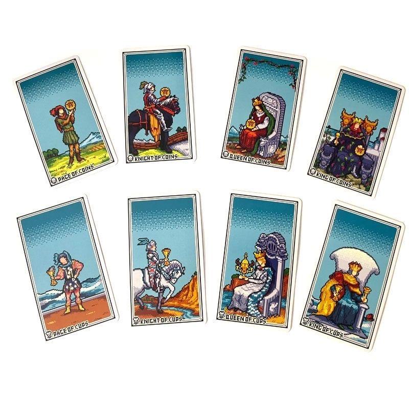 Pixel Tarot Deck Cards Games Rider-Waite 78 Pcs Cards for Beginners and Professionals 10.3*6cm
