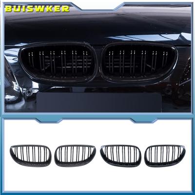 Front Bumper Kidney Grille Grill Hood Mesh Double Line For BMW E60 M5 E61 520i 545i 550i 535i 2003-2010 5 Series Refit Body Kit