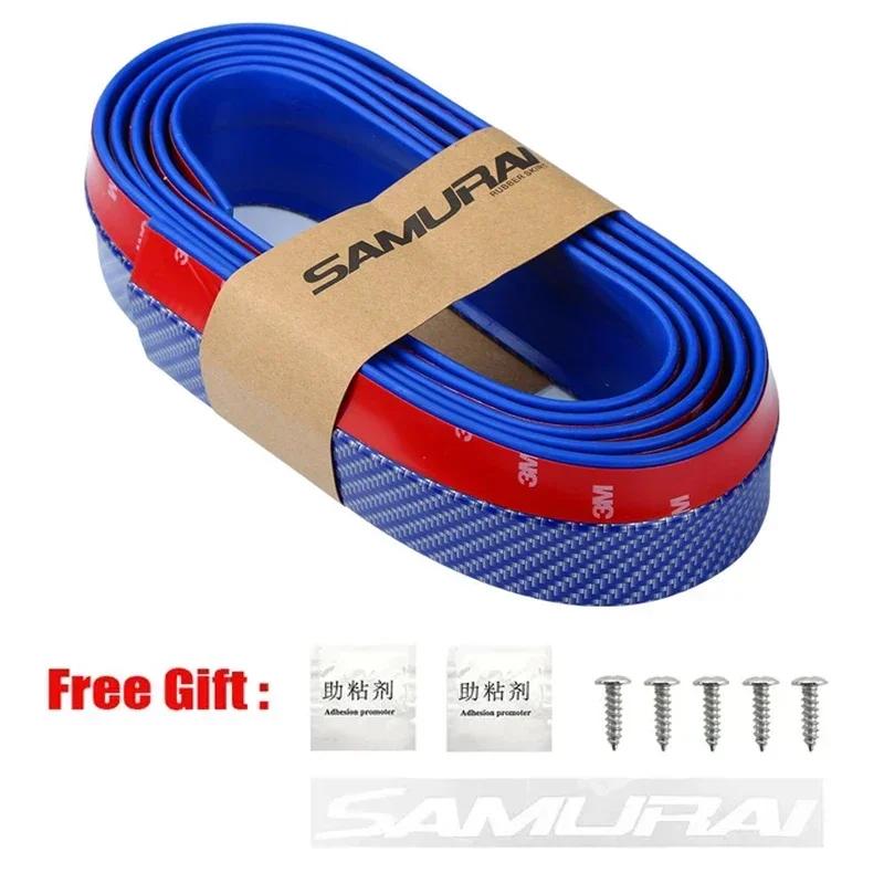 Car Bumper Lip Stickers Soft Carbon Fiber Car Rubber Bumper Strip Outside Bumper Front Lip Car Bumper Protectors