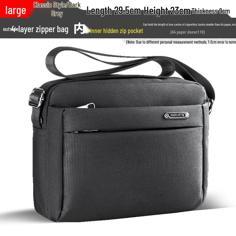 Trendy Men's Waterproof Oxford Crossbody Shoulder Bag