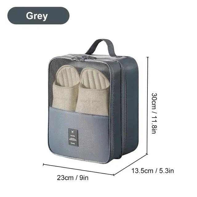 

Travel Portable Organizer Pouch Shoe Clothes Underwear Cosmetic Storage Household Luggage Daily Sorting Multipurpose Tools серый